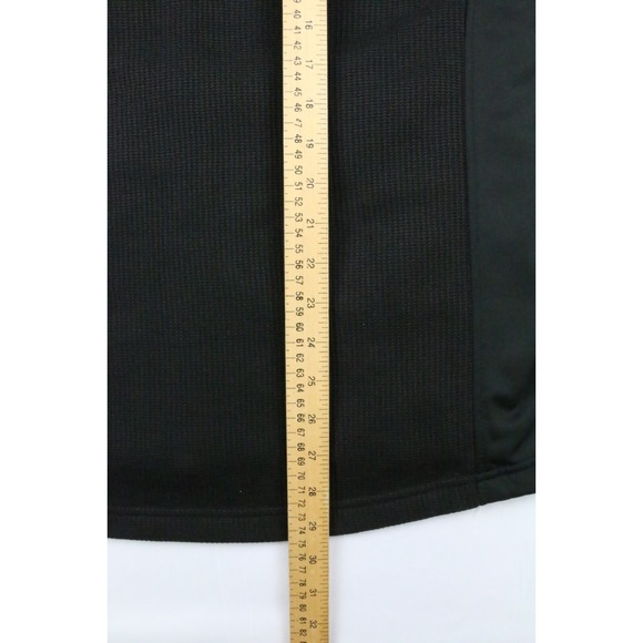 Chaps Mens Black Textured Knit Softshell Full Zip Jacket Size M Embroidered Flag - Picture 16 of 16